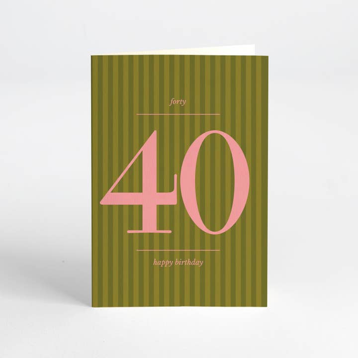 Card - 40th Birthday for wholesale by Zetta Florence