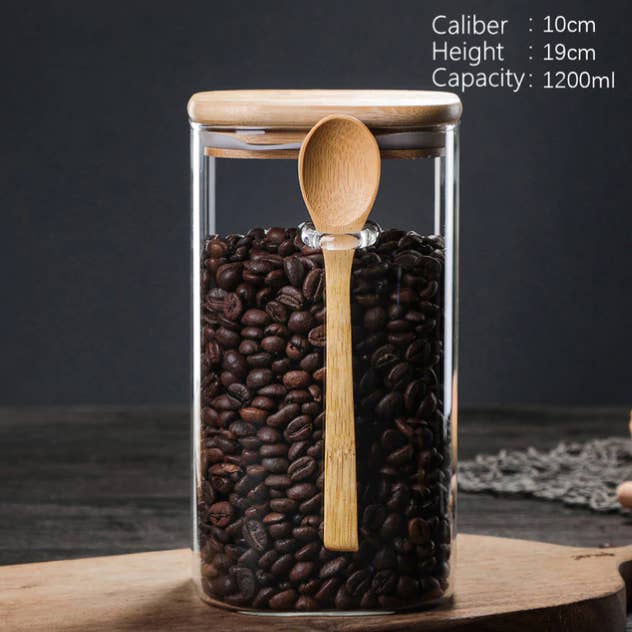 Homerely - Wholesale Voedselopslagcontainer - Opbergdoos voor de keuken met bamboe deksel en lepel