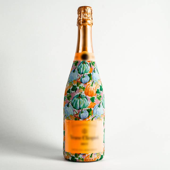 Beau Bottles Orange and Blue Pumpkins- Champagne Collection for wholesale by Beau Bottles