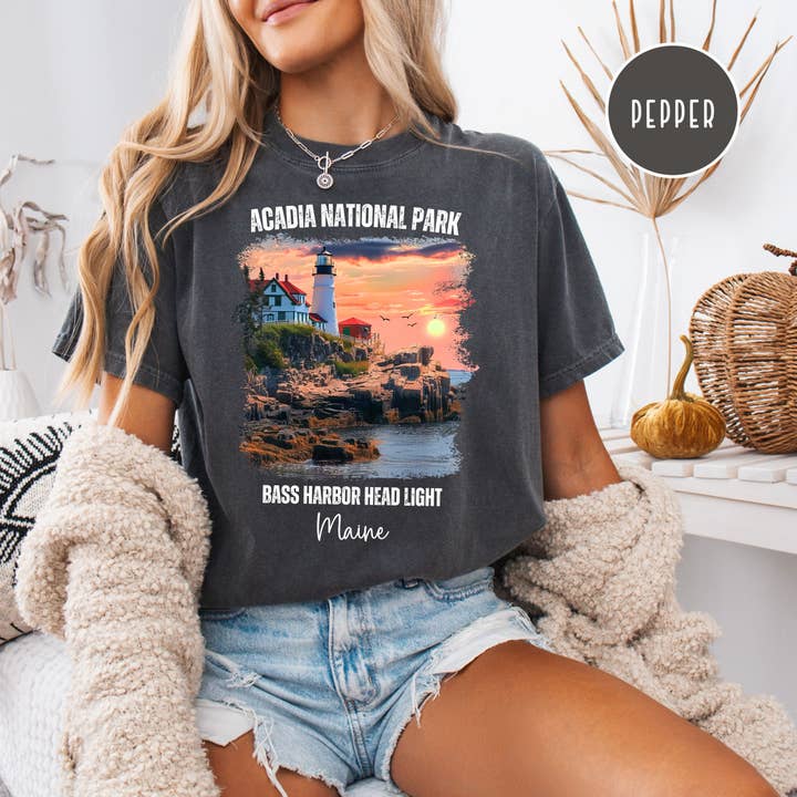 Acadia National Park Maine Comfort Colors® Tee for wholesale by CindyL Boutique