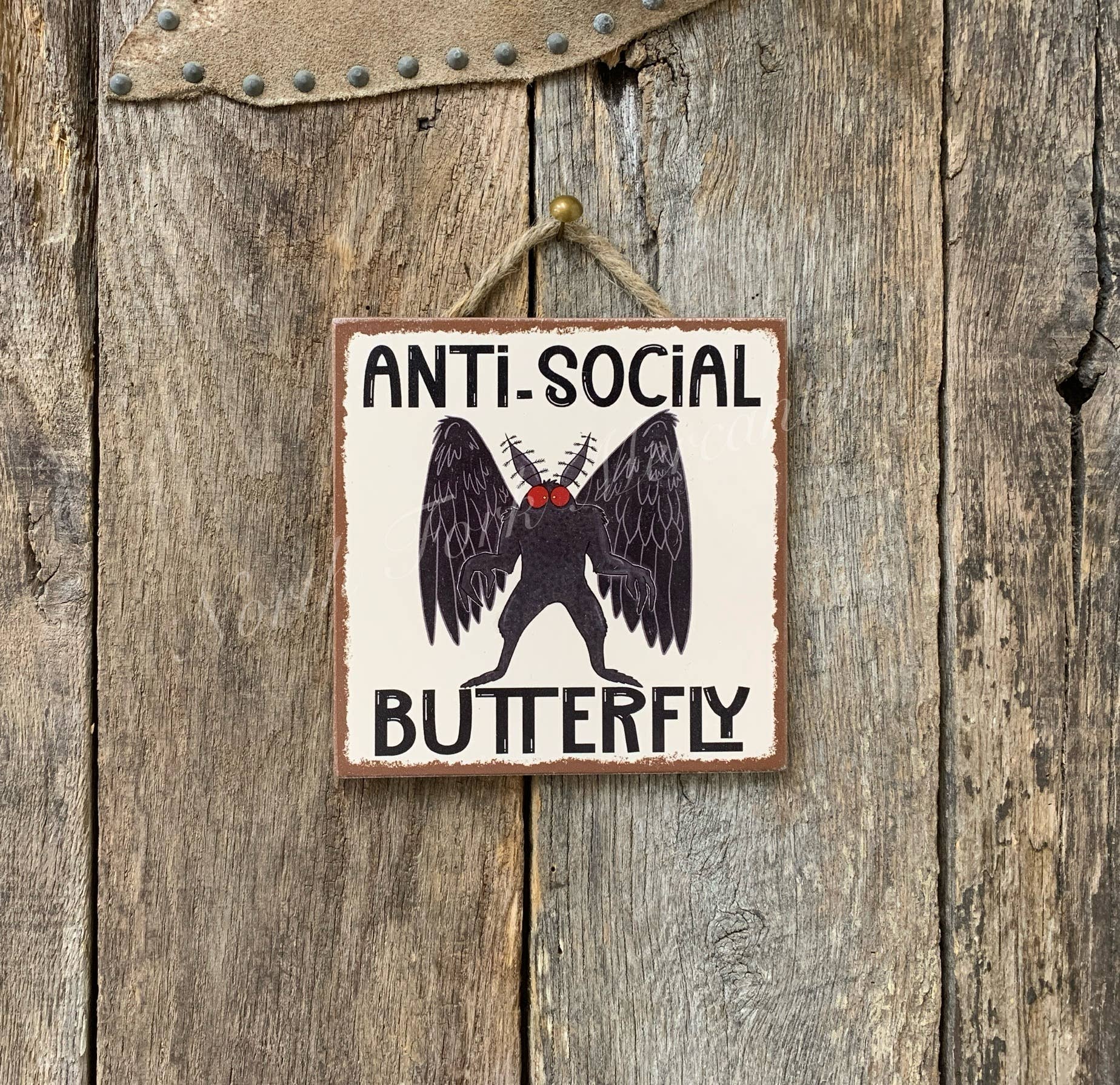 North Fork Mercantile - Wholesale Sign - Anti Social Butterfly, Mothman, Cryptid0