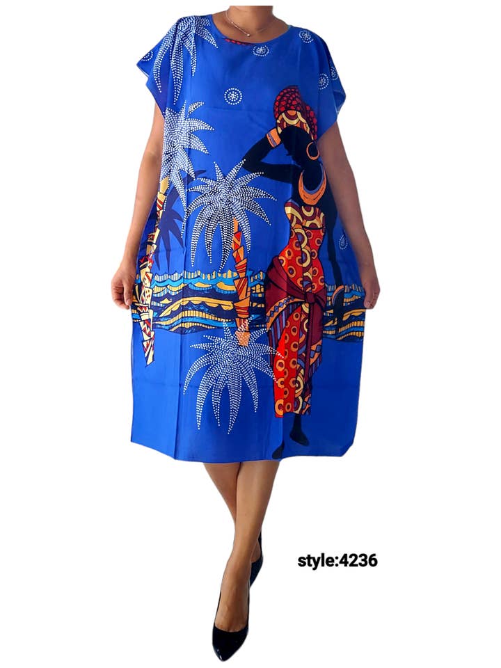India Batik - Wholesale Kaftan - Women's - Kaftan / Mid Length -4236