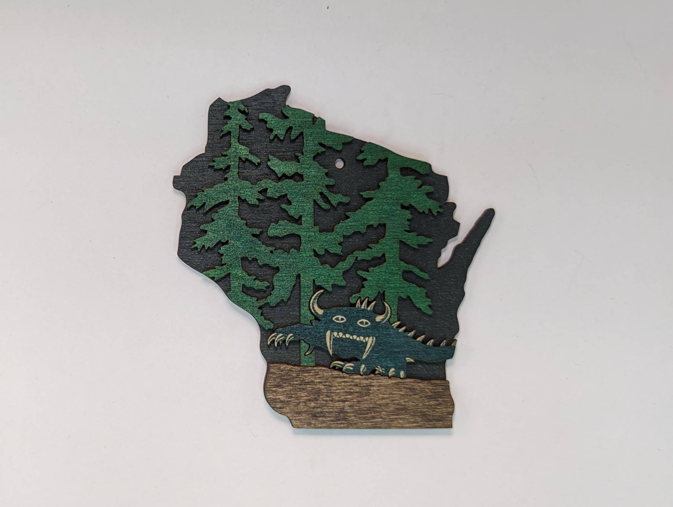 Knit and Nailed - Wholesale Ornament - Wisconin Wood Ornament Art 5" varieties21