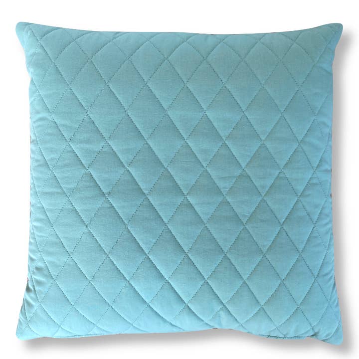 Quiltet pude solid grøn Kayla 50x50 cm for engroshandel hos Mitomito