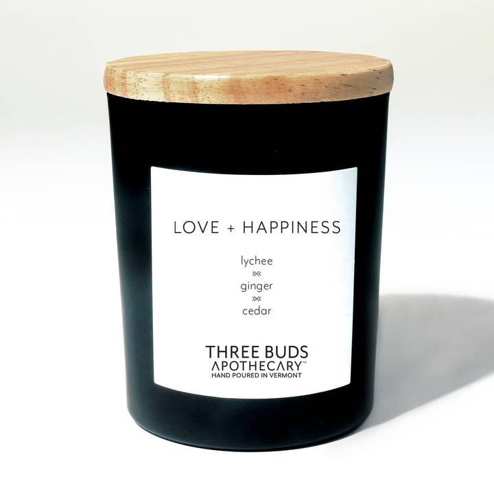 Three Buds Apothecary - Wholesale Jar/Filled Candle - Love + Happiness Hand Poured Soy Candle0