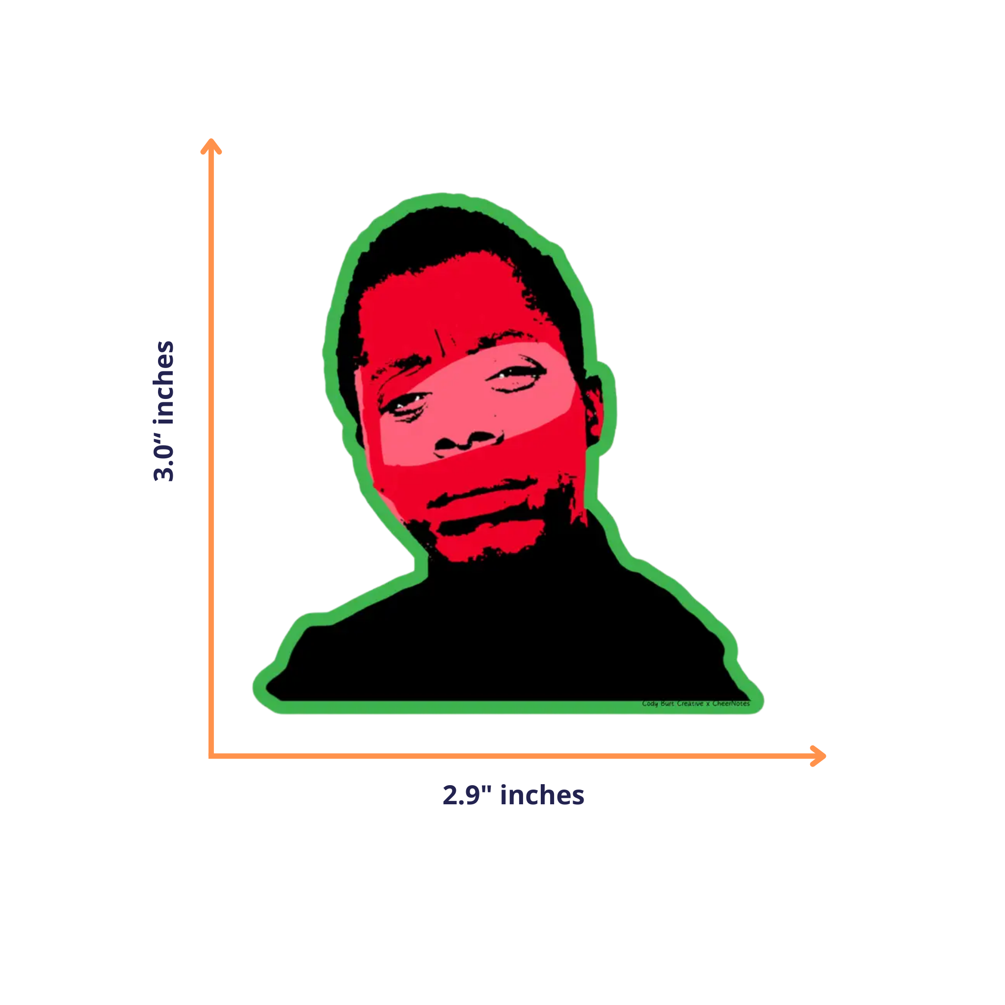 CheerNotes Greeting Cards & Stationery - Wholesale Sticker - James Baldwin  | Black Artist  |  Literary Icon4