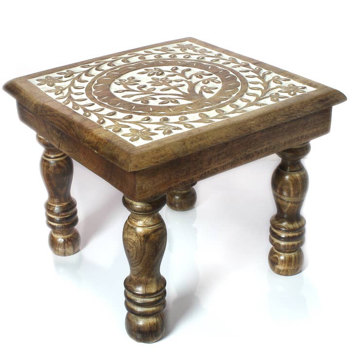 SAVON Tabouret en bois Repose-pieds adultes Petit arbre de table pour la vente par SAVON