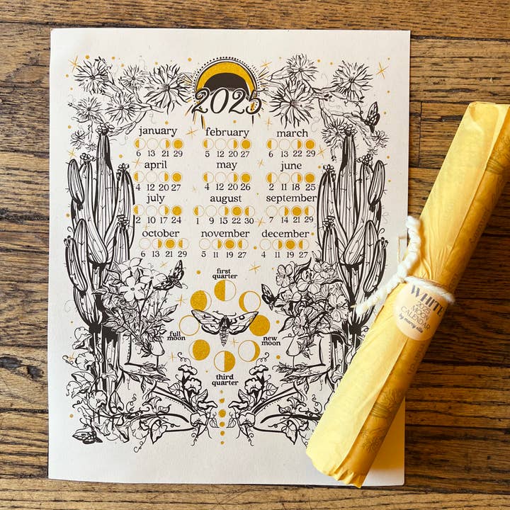 Marcy Ellis - Wholesale Calendar - 2025 Moon Phase Calendar