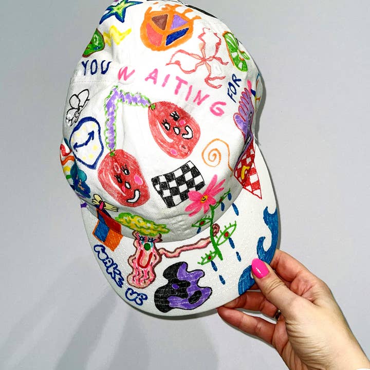 Holly Simple – Großhandel Basecap – Damen – Kundenspezifischer Doodle Art Dad Hut4