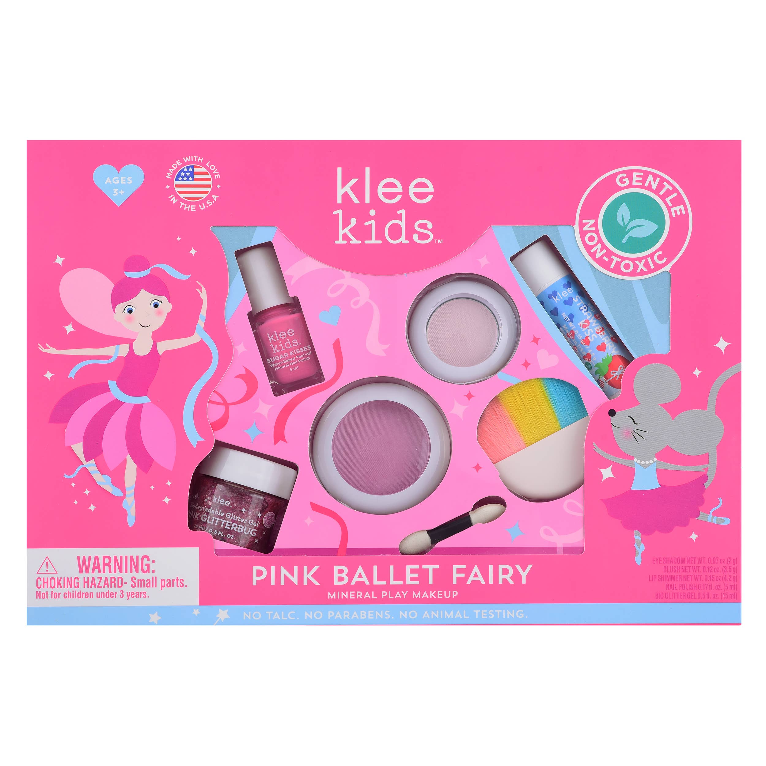 Klee Naturals - Wholesale Kids Makeup - Kids - Pink Ballet Fairy - Klee Kids Deluxe Play Makeup Kit1