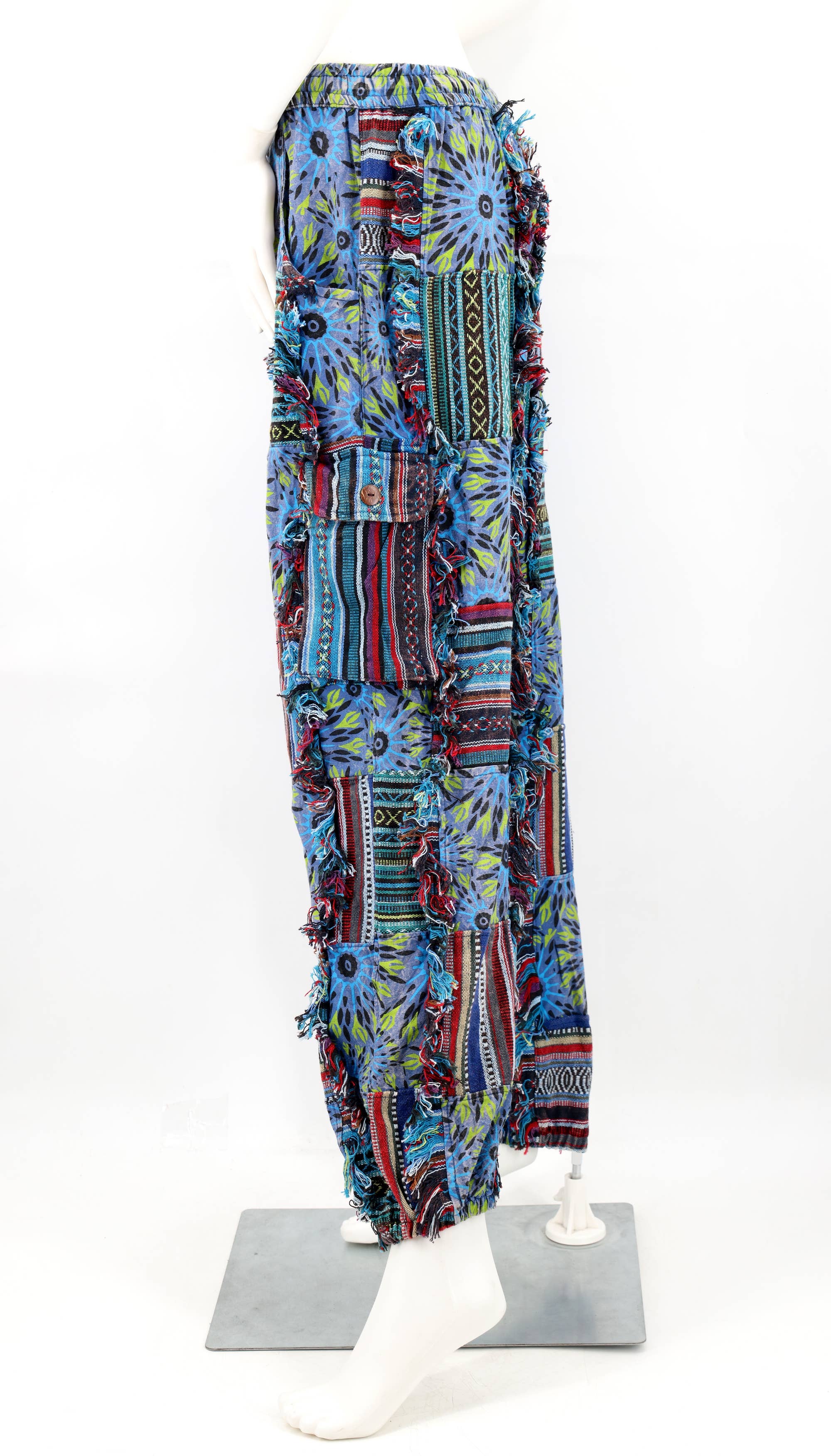 Himalaya Handmade - Wholesale Pants - Unisex - Cotton Hippie Handmade Harem Gheri Patchwork Fringe Bohemian Pants8