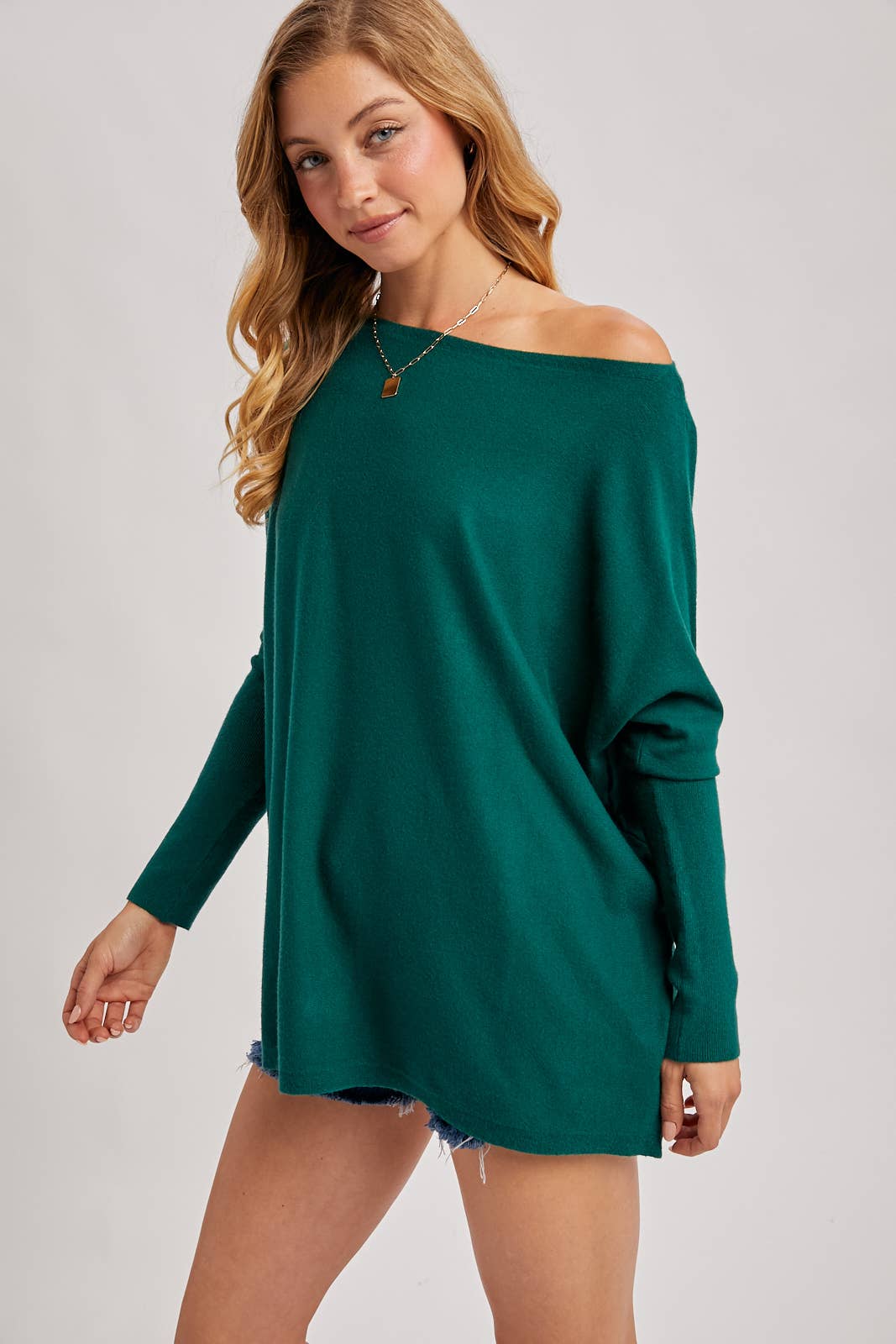 Bluivy - Wholesale Tunic - Women's - FLOWY BOATNECK DOLMAN TUNIC - ST. PATRICK'S DAY69
