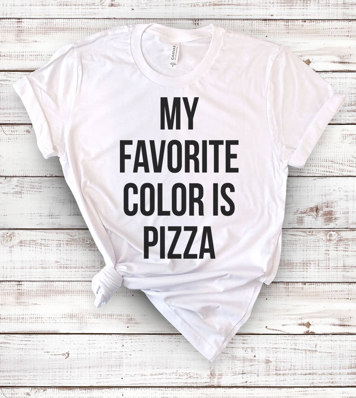 House Of Rodan - Venta al por mayor Camiseta estampada - Unisex - Mi color favorito es pizza - divertido tonto pizza linda camiseta3