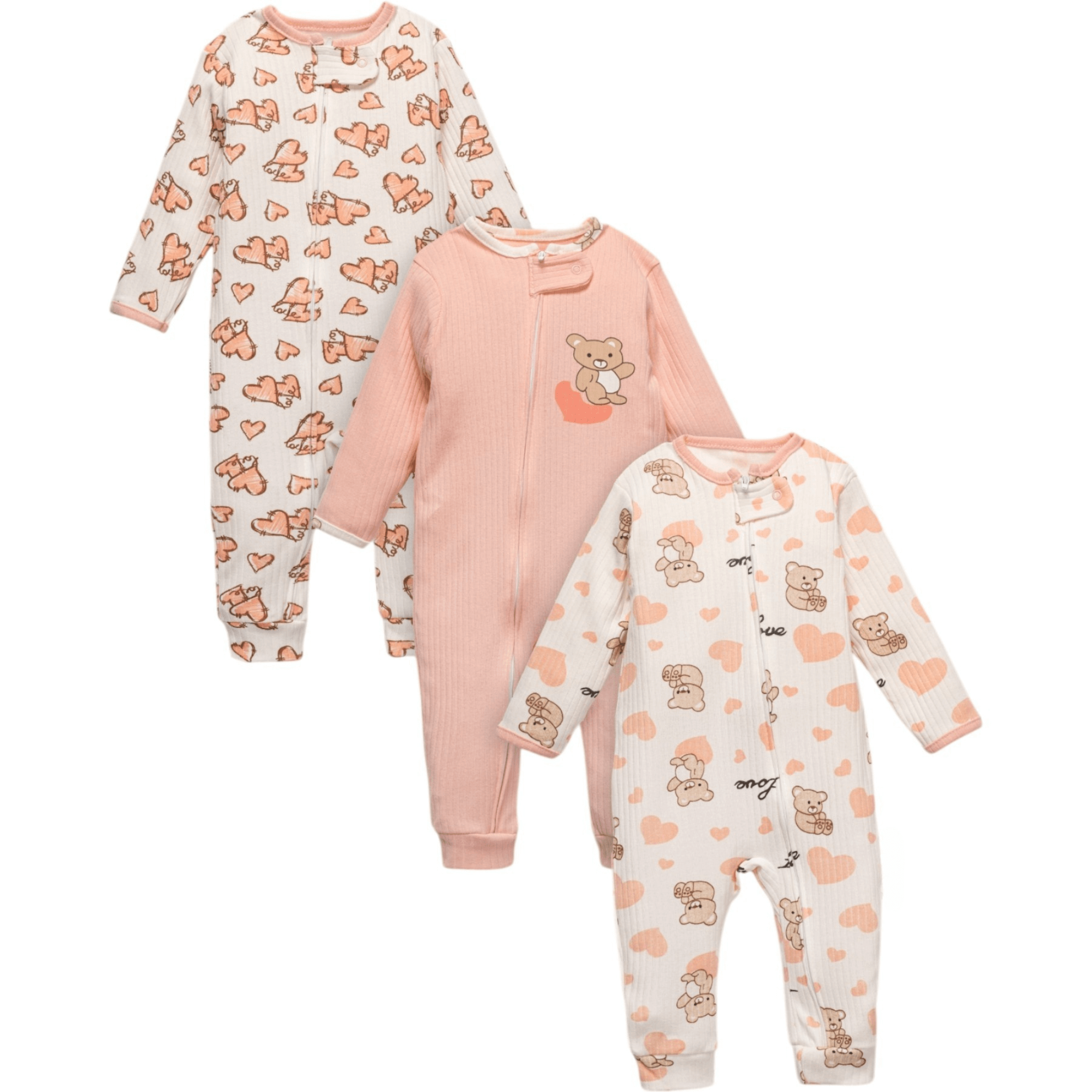 Cheeky Nomads - Wholesale Jumpsuit - Baby - 3-pack zippered rompers from Love Bear0