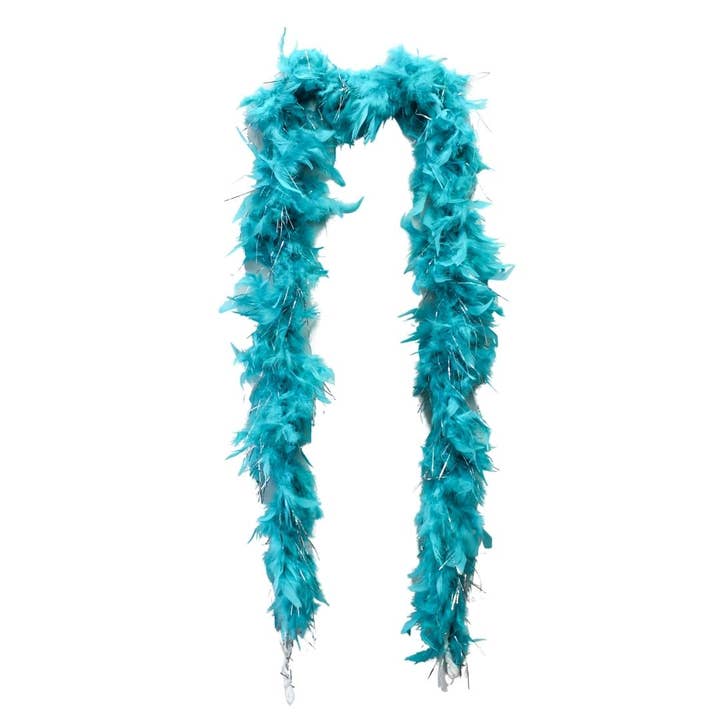 6' Aqua Boa with Silver Tinsel (Each) for wholesale by Plush Appeal LLC