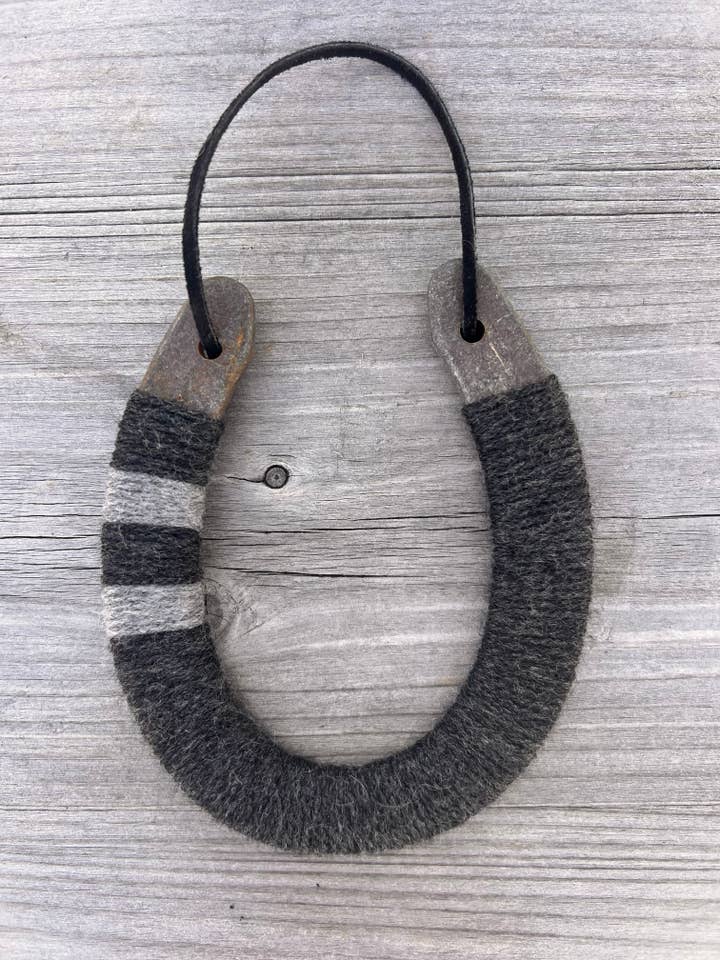 Up-cycled LUCKY horseshoes for wholesale by Bear + Scout