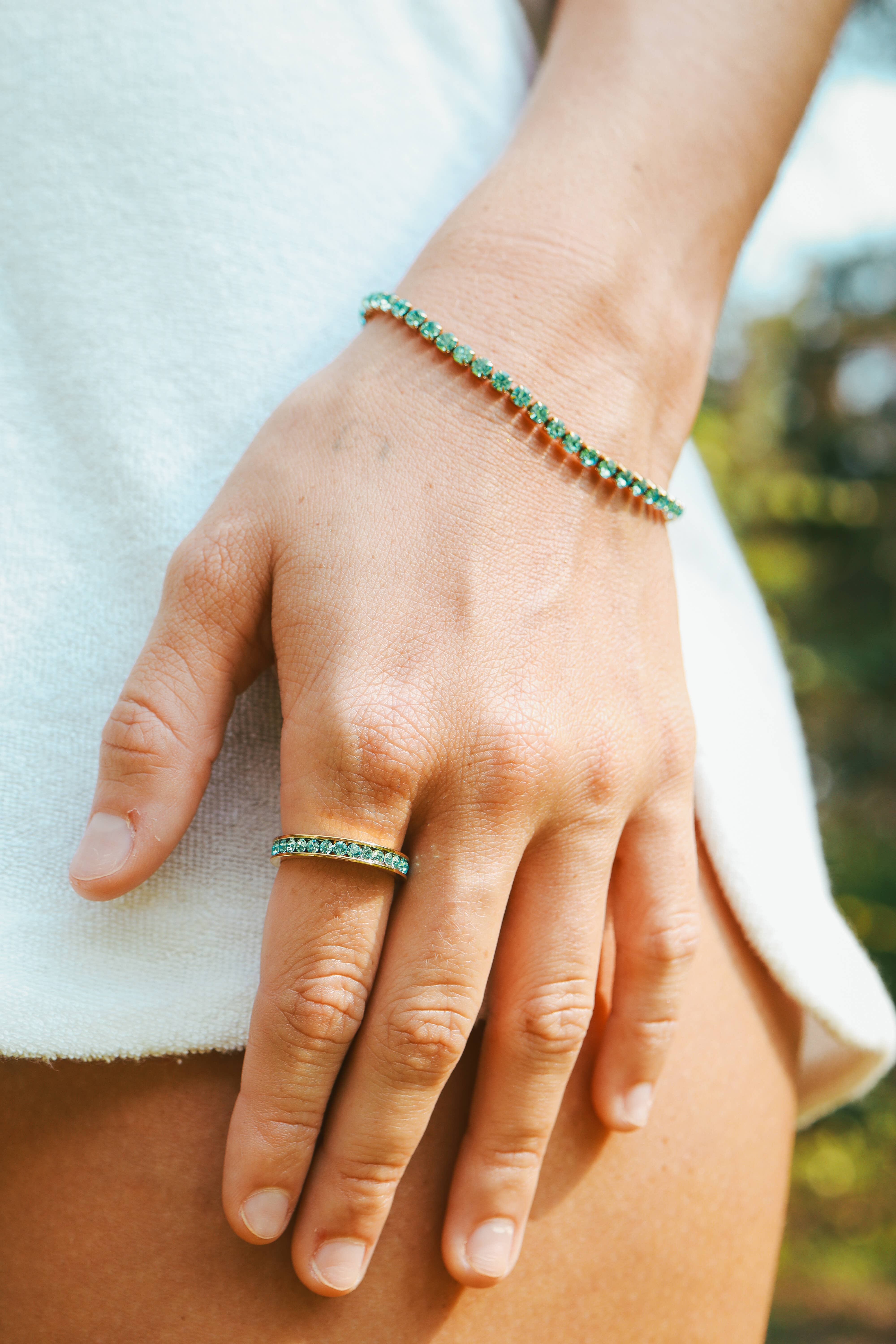 WJW - Wholesale Tennis Bracelet - 18K Gold PVD Coated Birthstone Tennis Bracelet2