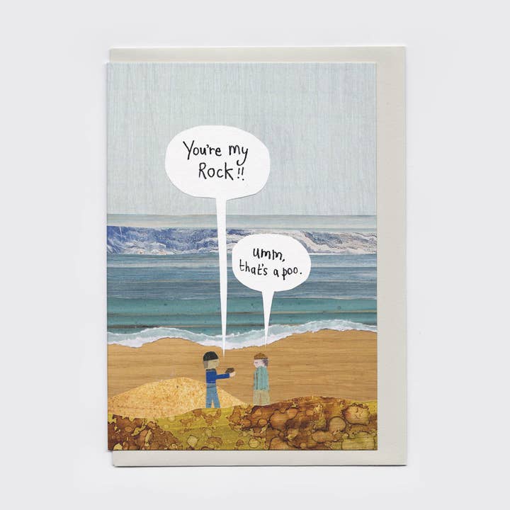 Tu es mon roc (Poo) | Carte d'amour drôle pour la Saint-Valentin pour la vente par The Curious Pancake