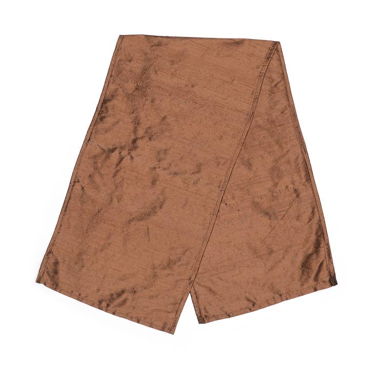 Chocolate Brown Nude Silk Scarf for wholesale by House of Aama