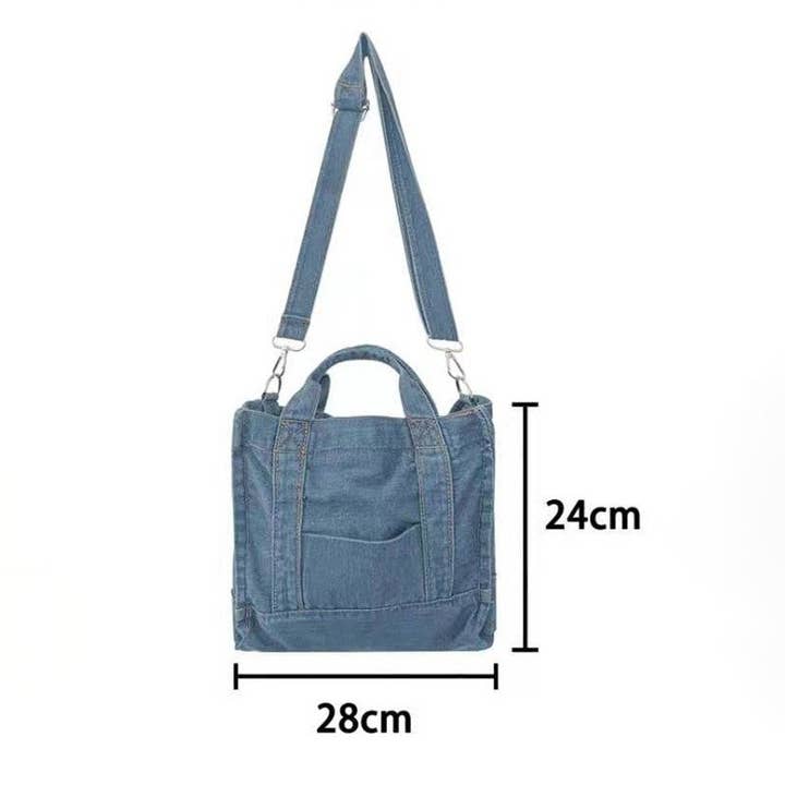 ShieldChic - Vente Sac à bandoulière – femme - Sac à bandoulière en jean à bretelles amovibles10