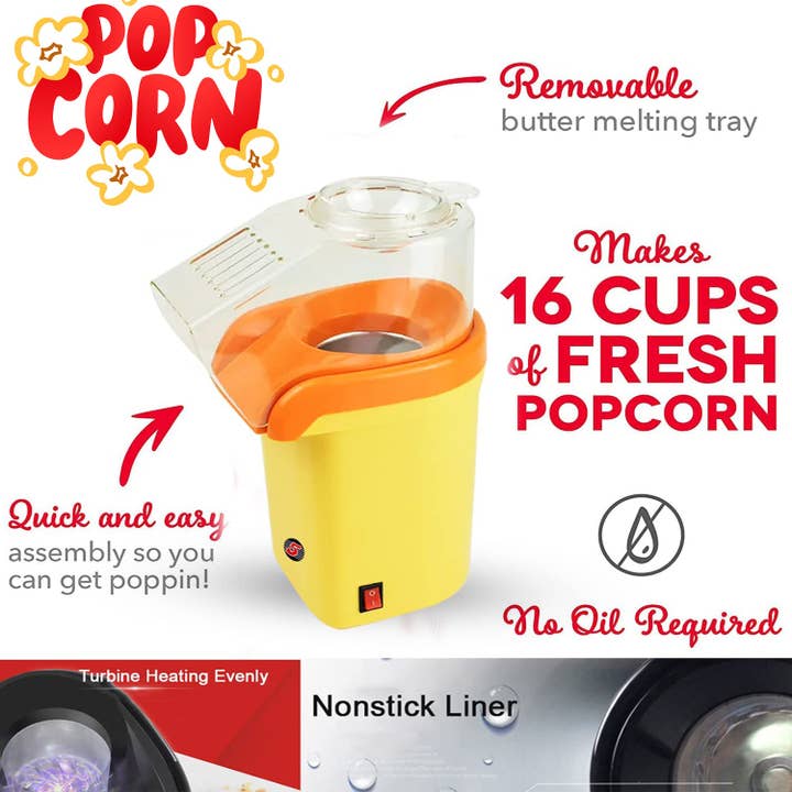 K Cube Inc - Wholesale Popcorn - 5Core Popcorn Machine Mini Portable Electric Hot Air Popper2