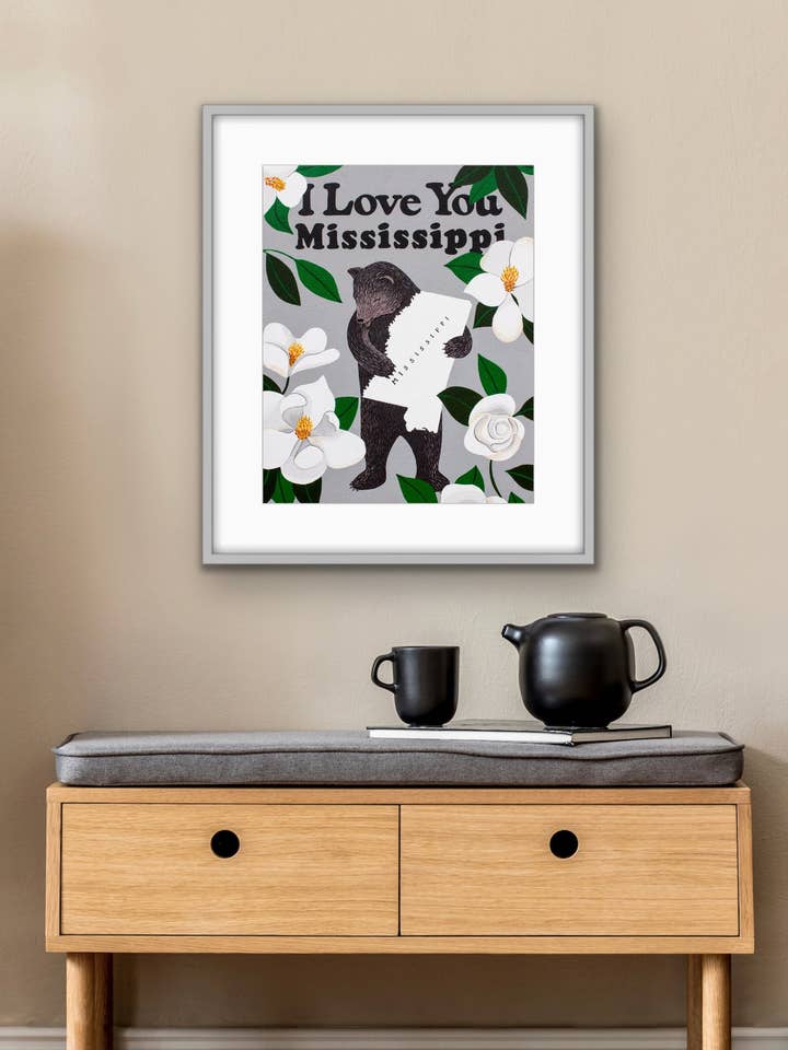 "Jeg elsker dig Mississippi" Print for engroshandel hos 3 Fish Studios