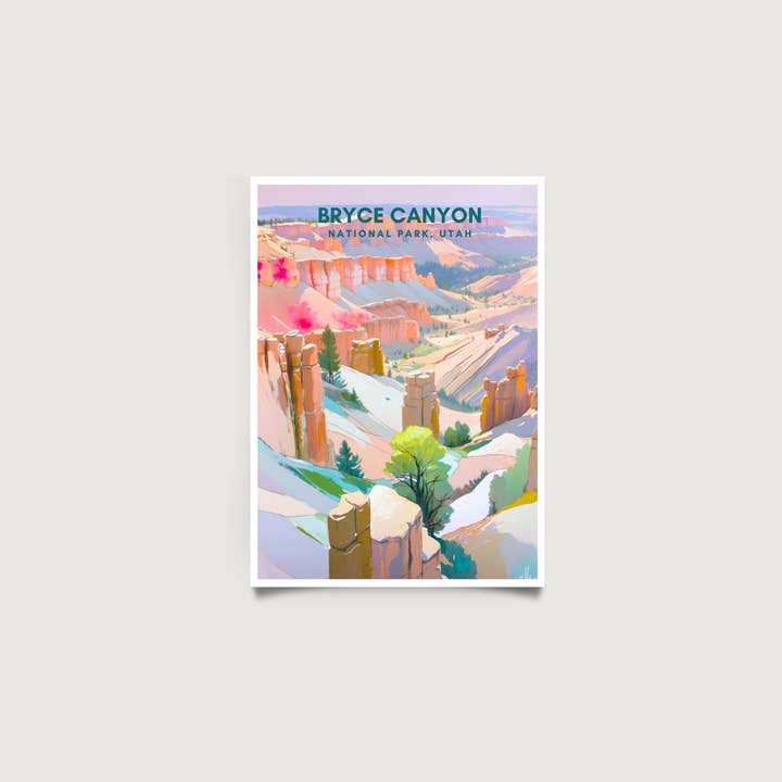 Bryce Canyon National Park Print | Utah Travel Poster for wholesale by Across Our Land