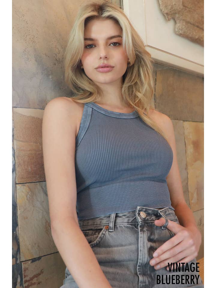 NIKIBIKI - Wholesale Knit Top - Women's - NS8307- Vintage High Neck Crop Top21