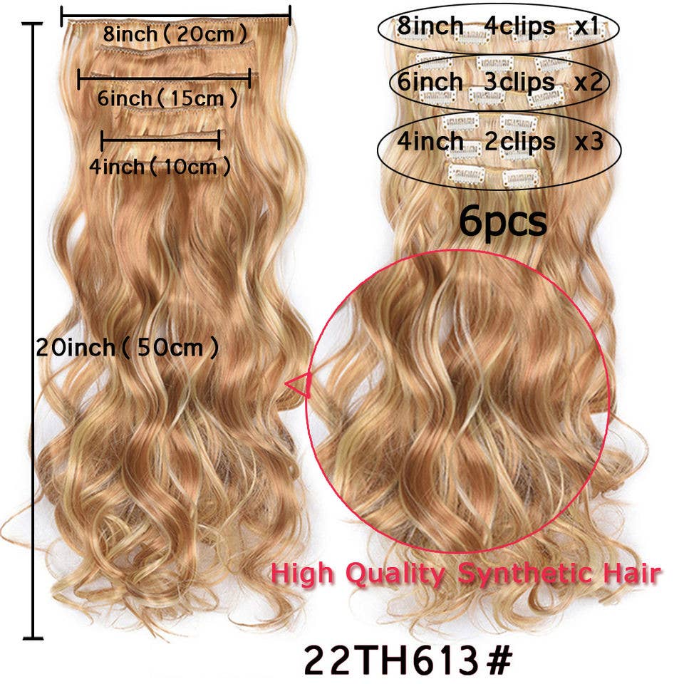 VIGOR - Wholesale Hair Extensions - Long Curly Wavy Hair 16 Clip In Hair Extension4