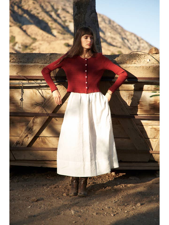 White Washed Linen Skirt for wholesale on Faire