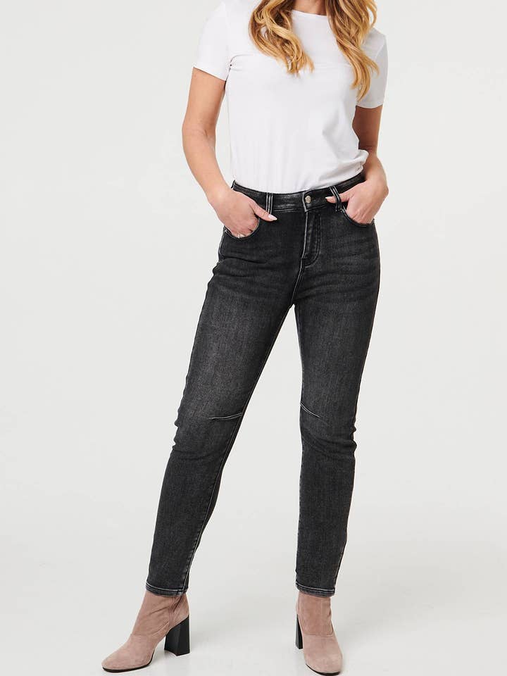 High Waist Slim Fit Faded Denim Jeans
for wholesale by Stellalondon