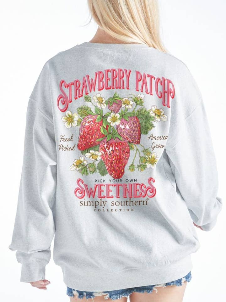 simply southern - Wholesale Graphic Sweatshirt - Women's - CREW-PATCH-FLURRY
