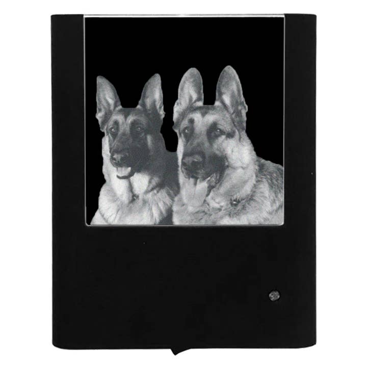 Engraved German Shepherds for wholesale by Nightlight Studio