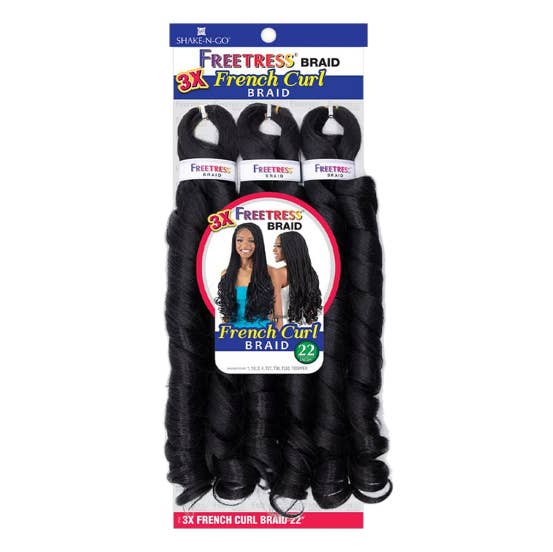 FREETRESS BRAIDS 3X French Curl Braid 22'' ASSORT COLORS for wholesale by Majestic Wholesale