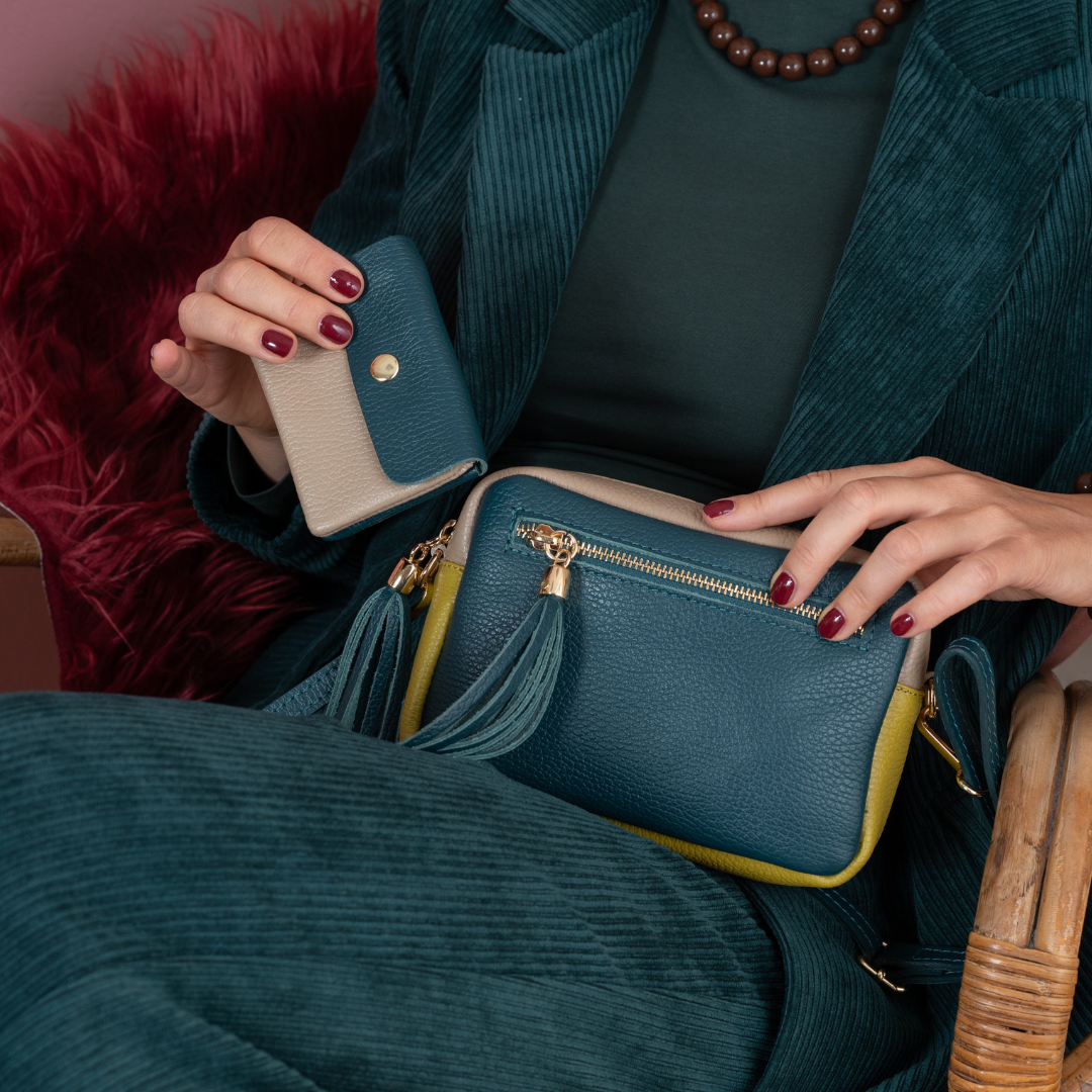 vanMauZ - Wholesale Coin Purse - Women's - Wallet Jule | Petrol - Taupe1