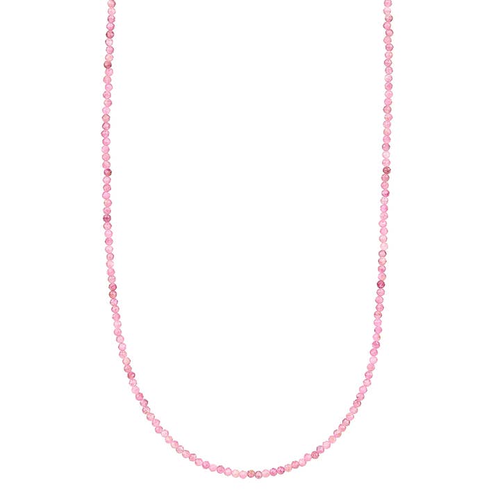 Colar de contas de turmalina rosa por atacado de Elyssa Bass Designs