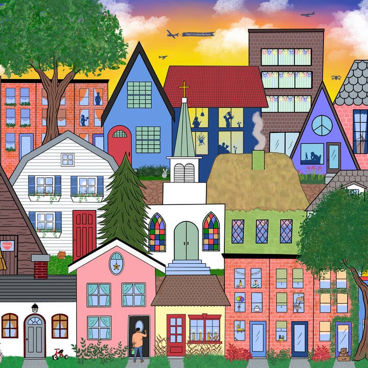 City Sunset--Cozy 500-piece Premium Jigsaw Puzzle for wholesale by Mimsybird Puzzles