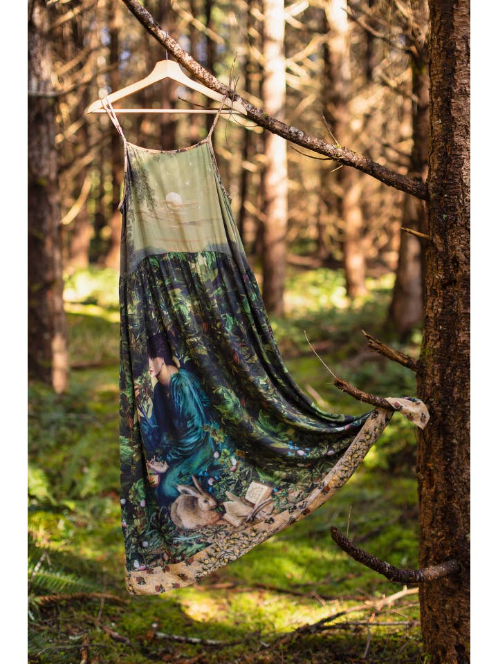 Market of Stars (USA) - Wholesale Dress - Women's - Bella Notte Bohéme Long Maxi Slip Dress w/ Moon & Rabbit9