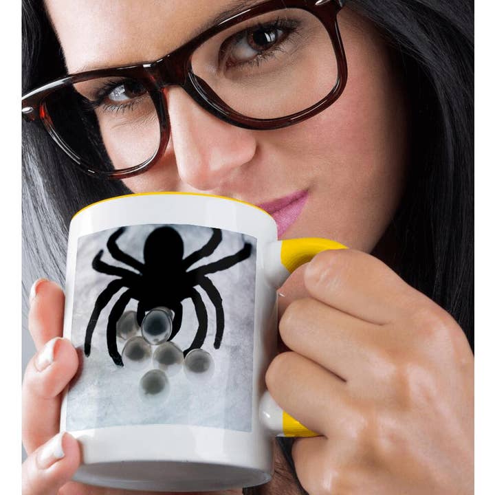 3dRose - Vendita all'ingrosso Tazza - 3dRose, Ragno su ragnatela bianca con uova, Tazza1