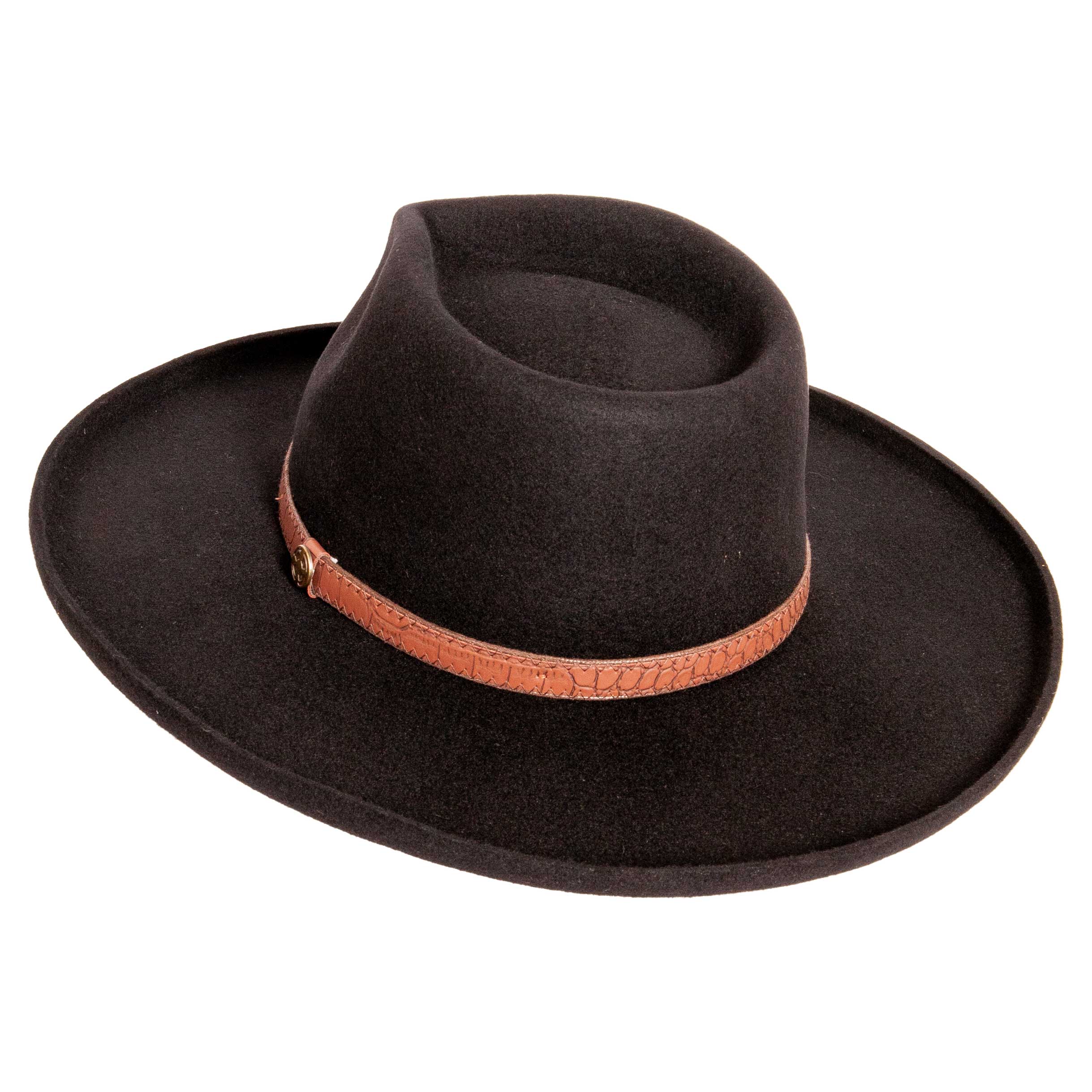 American Hat Makers - Vendita all'ingrosso Fedora - Unisex - Cappello Fedora in feltro di lana con bordo stretto - modello Hudson8