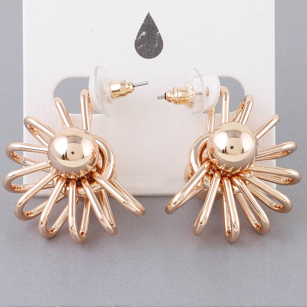 3AM BY H&D ACCESSORIES - Wholesale Stud/Post Earrings -  Double Shiny Neutron Wire Stud Earrings2