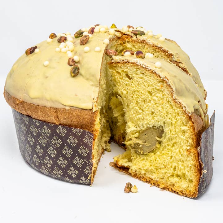 Pistachio Panettone 1000g box for wholesale by AIDA di Giangreco