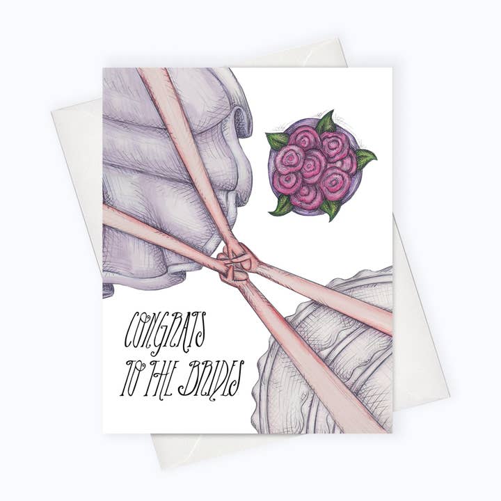 WEDDING CARD | Bride Card | LGBT Wedding Card | Gay Wedding for wholesale by About A Cloud Stationery & Gifts