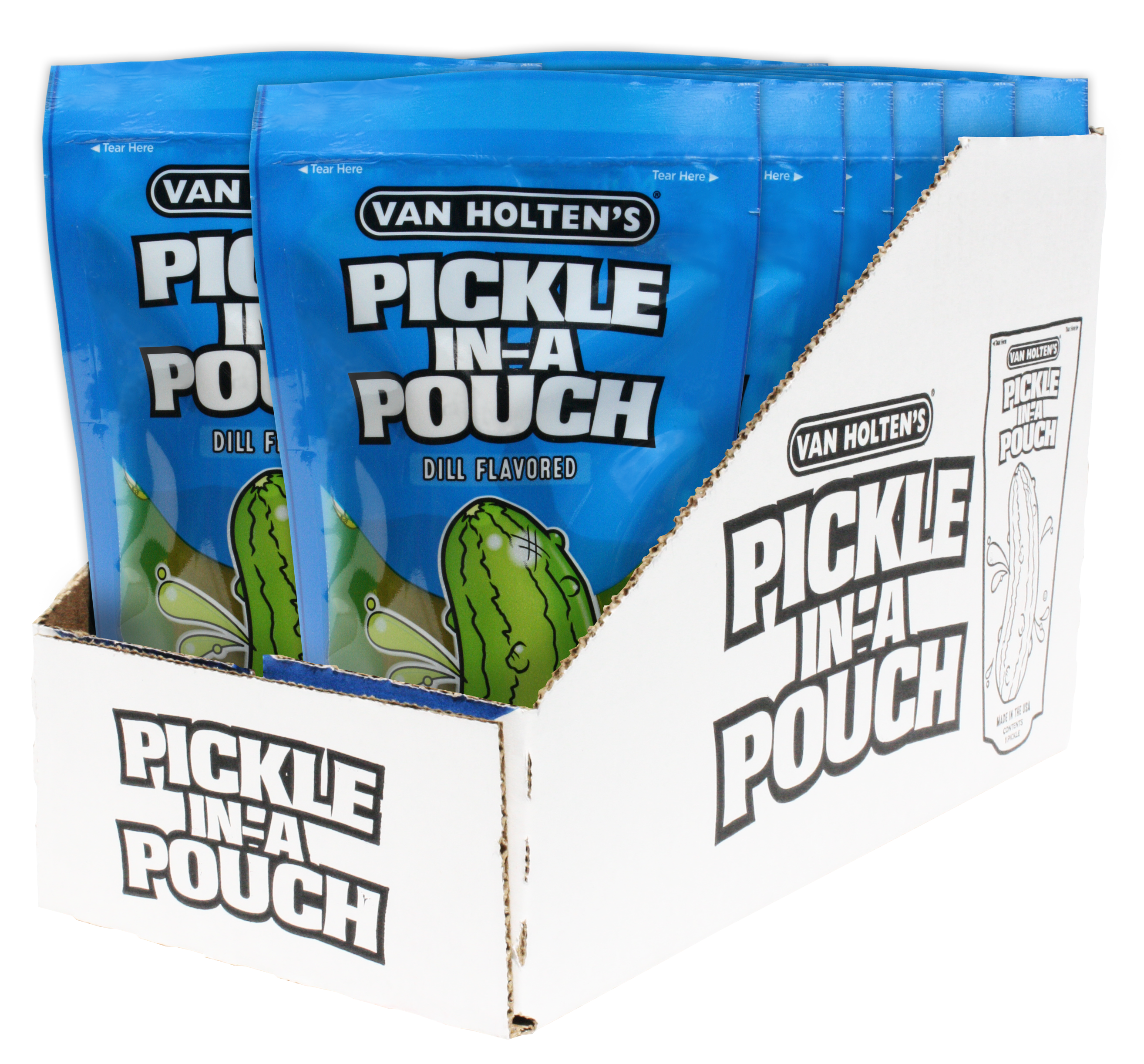 Van Holten's - Wholesale Pickled Vegetables - Van Holten's Large Dill Pickle-In-A-Pouch, 12ct Case2