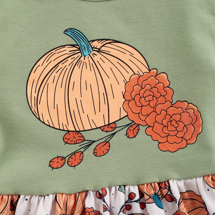 Okie and Lou - Wholesale Dress - Kids - Oh My Gourd - Dress1