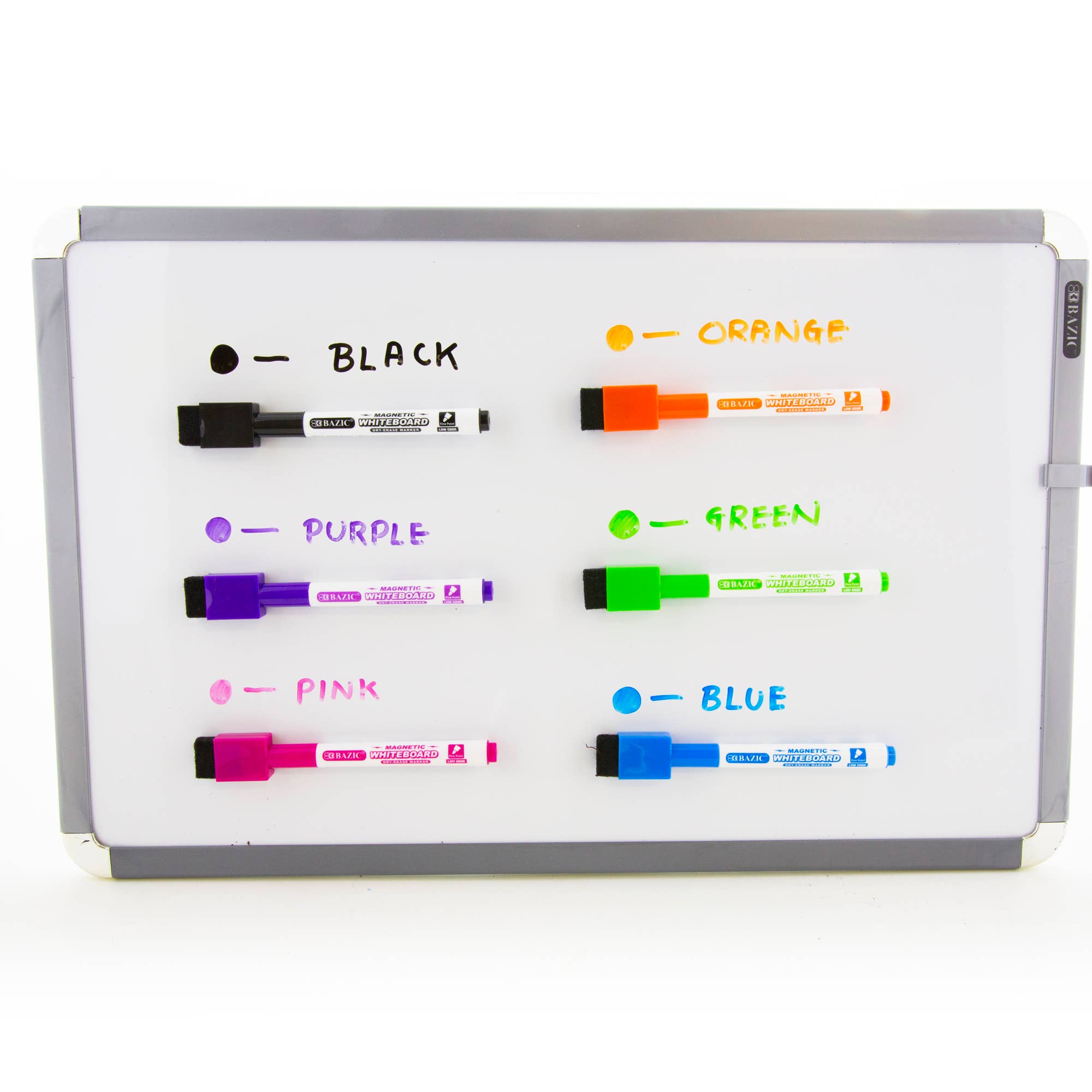 BAZIC Products - Wholesale Marker - Magnetic Bright Color Dry-Erase Markers (6/Pack)1