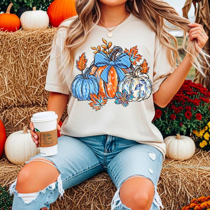 Red Dirt Transfers - Wholesale Sublimation Transfer - Fall Pumpkins DTF Transfer | Trendy Fall DTF Transfer | High Quality Image Transfers | Ready to Press | Instant Peel1