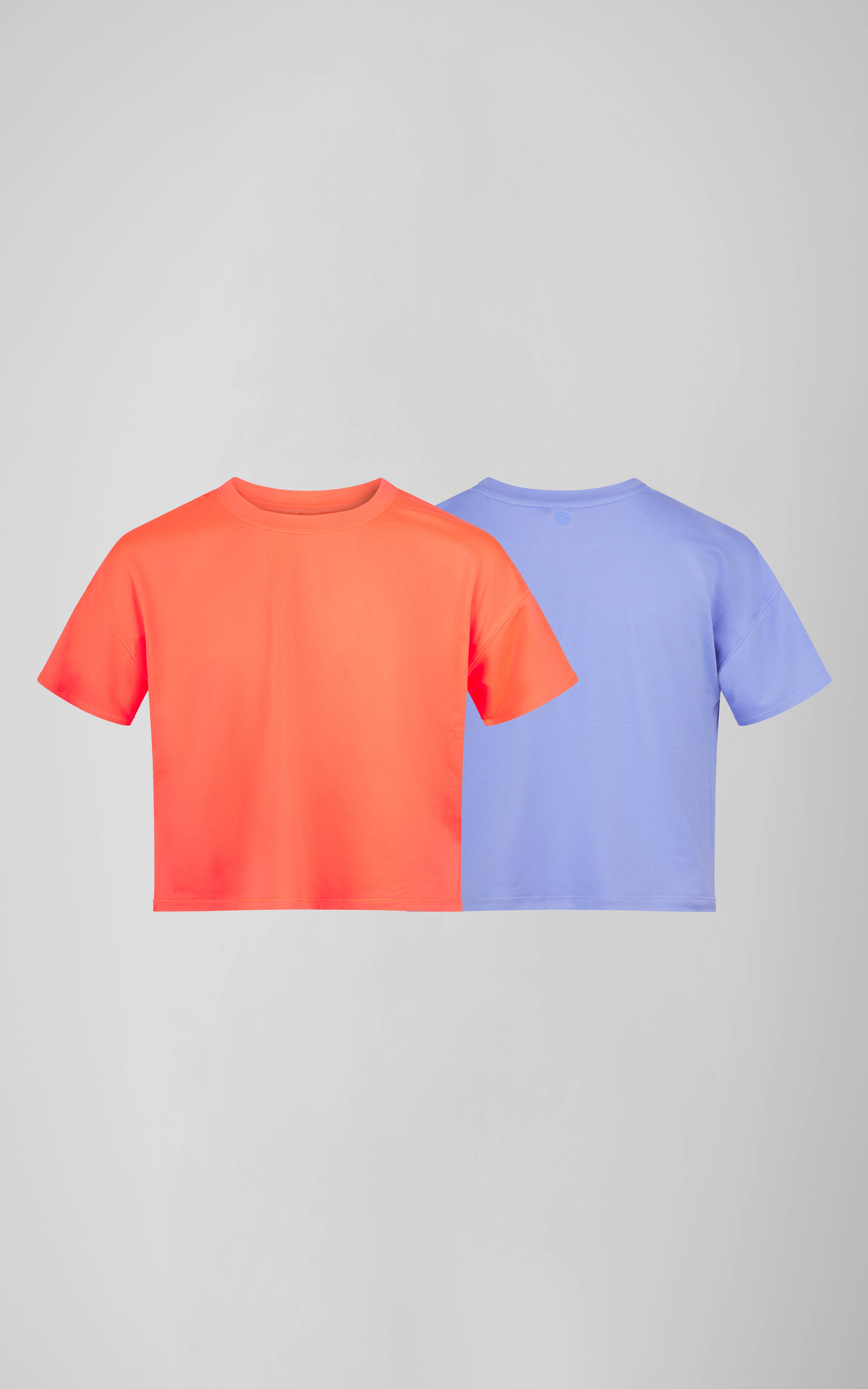 90 Degree by Reflex & Yogalicious - Vendita all'ingrosso Maglietta - Donna - Ragazze - Confezione da 2 T-shirt a maniche corte Deluxe Boxy super morbide4