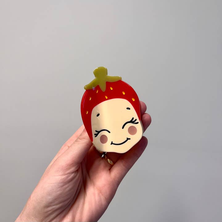 Strawb Cutie Claw Clip for wholesale by Boogie Bee