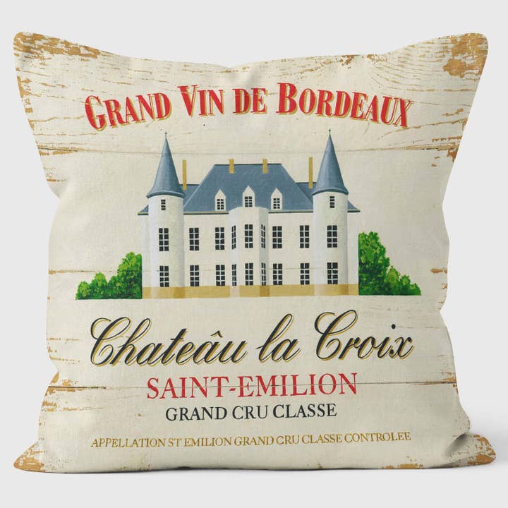 Coussin Martin Wiscombe - Château La Croix pour la vente par ART CUSHIONS